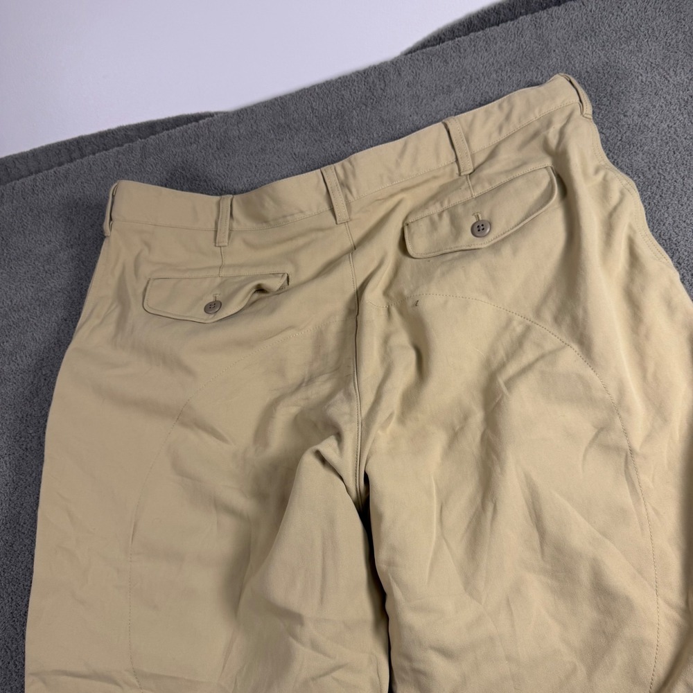 LL Bean Mens Upland Field Pants Khaki Canvas Brush Guard Hunting 40x31 271005